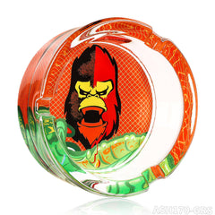 Gorilla Roling Stars 85mm Circular Ashtray With Grs Gorilla Pattern Printed On The Bottom, Weighing 218g/Pcs, 6 Mixed/Display Boxes
