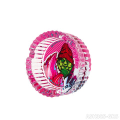 Gorilla Roling Stars Brand Series 85mm Circular Glass Ashtray: The Bottom Is Circular With Vertical Stripes On The Side