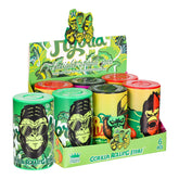 GORILLA ROLLING STARS Vacuum Sealed Press Down Plastic Storage Jar, Container Airtight Smell Proof Plastic Stash Jar, 6 Jars / Box