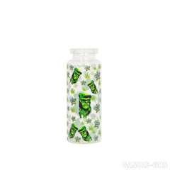 Gorilla Roling Stars Brand Series Transparent Glass Bottle Water Pipe+1 Small Silicone Straw+1 Metal Tube, Uv Pattern On The Bottle Body, 12 Mixed/1 Display Box
