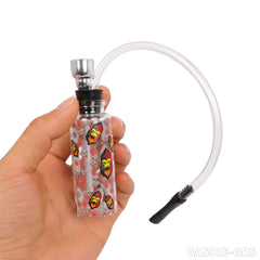 Gorilla Roling Stars Brand Series Transparent Glass Bottle Water Pipe+1 Small Silicone Straw+1 Metal Tube, Uv Pattern On The Bottle Body, 12 Mixed/1 Display Box