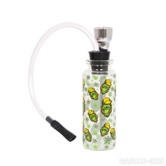 Gorilla Roling Stars Brand Series Transparent Glass Bottle Water Pipe+1 Small Silicone Straw+1 Metal Tube, Uv Pattern On The Bottle Body, 12 Mixed/1 Display Box