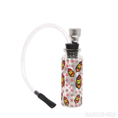 Gorilla Roling Stars Brand Series Transparent Glass Bottle Water Pipe+1 Small Silicone Straw+1 Metal Tube, Uv Pattern On The Bottle Body, 12 Mixed/1 Display Box