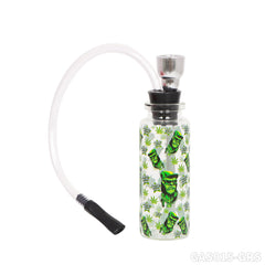 Gorilla Roling Stars Brand Series Transparent Glass Bottle Water Pipe+1 Small Silicone Straw+1 Metal Tube, Uv Pattern On The Bottle Body, 12 Mixed/1 Display Box