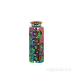 Gorilla Roling Stars Brand Series Transparent Glass Bottle Water Pipe+1 Small Silicone Straw+1 Metal Tube, Uv Pattern On The Bottle Body, 12 Mixed/1 Display Box