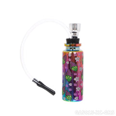 Gorilla Roling Stars Brand Series Transparent Glass Bottle Water Pipe+1 Small Silicone Straw+1 Metal Tube, Uv Pattern On The Bottle Body, 12 Mixed/1 Display Box