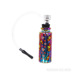 Gorilla Roling Stars Brand Series Transparent Glass Bottle Water Pipe+1 Small Silicone Straw+1 Metal Tube, Uv Pattern On The Bottle Body, 12 Mixed/1 Display Box