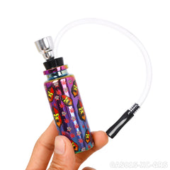 Gorilla Roling Stars Brand Series Transparent Glass Bottle Water Pipe+1 Small Silicone Straw+1 Metal Tube, Uv Pattern On The Bottle Body, 12 Mixed/1 Display Box