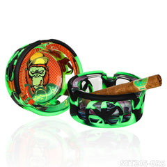 Gorilla Roling Stars Grs Brand Glass Ashtray Combination Set: 85mm Glass Ashtray