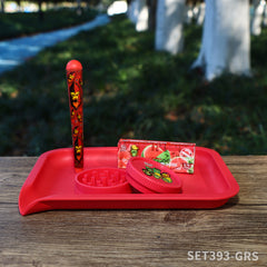 Gorilla rolling star smoking kit plastic grinder+smoking pipe+ joint holder+rolling paper+rolling tray