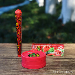 Gorilla rolling star smoking kit plastic grinder+smoking pipe+ joint holder+rolling paper+rolling tray