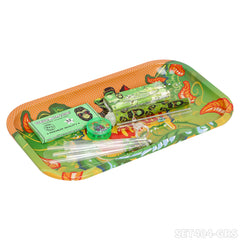 Gorilla Rolling Star Smoking Kit Plastic Grinder+Glass Pipe+ Joint Holder+Rolling Paper+Rolling Tray+Pre-Rolled Cone
