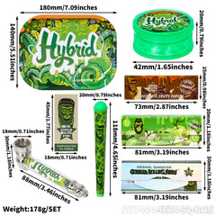 Gorilla rolling star smoking kit rolling paper+metal pipe+joint holder+grinder+filter tips