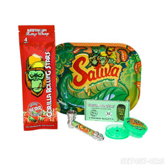 Gorilla rolling star smoking kit rolling paper++hemp wrap +metal pipe+joint holder+grinder