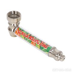 Gorilla Rolling Star Smoking Pipe Kit Metal Pipe+Plastic Grinder