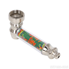 Gorilla Rolling Star Smoking Pipe Kit Metal Pipe+30mm Plastic Grinder