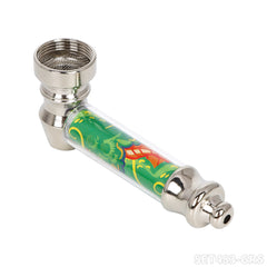 Gorilla Rolling Star Smoking Pipe Kit Metal Pipe+30mm Plastic Grinder