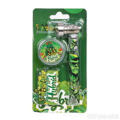 Gorilla Rolling Star Smoking Pipe Kit Glass Pipe+Plastic Grinder