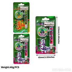 Gorilla Rolling Star Smoking Pipe Kit With Metal Pipe +Plastic Grinder+Stainless Steel Screen