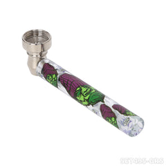 Gorilla Rolling Star Smoking Pipe Kit With Glass Pipe +Metal Grinder+Stainless Steel Screen