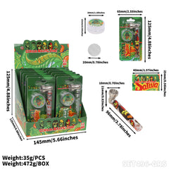 Gorilla Rolling Star Smoking Pipe Kit With Metal Pipe +Metal Grinder+Stainless Steel Screen