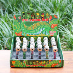 GORILLA ROLLING STARS 73 mm Metal Smoking Pipe, Green Tobacco Pipe With Metal Bowl, 24 PCS / Box