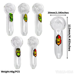 Gorilla Roling Stars Brand Glass Pipe: The Pipe Has A Transfer Film Pattern On It, Measuring 101mm In Length, 39mm In Width, 43g, 12 Pieces Per Display Box