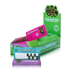 GORILLA ROLLING STARS 1 1/4 Size Transparent Cellulose Rolling Papers with Rolling Tips, Slow Burning & Organic Rolling Paper, 32 PCS / Pack 24 Pack / Box