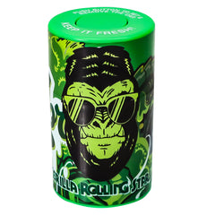 GORILLA ROLLING STARS Vacuum Sealed Press Down Plastic Storage Jar, Container Airtight Smell Proof Plastic Stash Jar, 6 Jars / Box