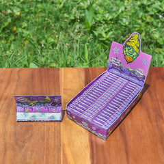 GORILLA ROLLING STARS Grape Flavored Rolling Paper with Rolling Tips, 1 1/4 Size Organic Rolling Papers, 50 PCS / Pack 24 Pack / Box