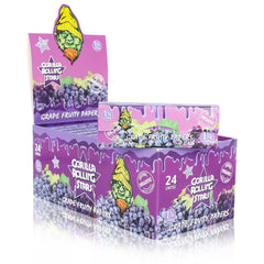GORILLA ROLLING STARS Grape Flavored Rolling Paper with Rolling Tips, 1 1/4 Size Organic Rolling Papers, 50 PCS / Pack 24 Pack / Box