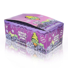 GORILLA ROLLING STARS Grape Flavored Rolling Paper with Rolling Tips, 1 1/4 Size Organic Rolling Papers, 50 PCS / Pack 24 Pack / Box