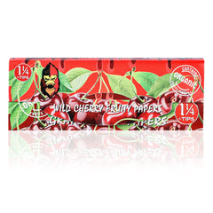 GORILLA ROLLING STARS Cherry Flavored Rolling Paper with Rolling Tips, 1 1/4 Size Organic Rolling Papers, 50 PCS / Pack 24 Pack / Box