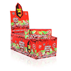 GORILLA ROLLING STARS Cherry Flavored Rolling Paper with Rolling Tips, 1 1/4 Size Organic Rolling Papers, 50 PCS / Pack 24 Pack / Box