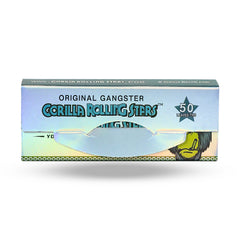 GORILLA ROLLING STARS 1 1/4 Size Rolling Paper With Rolling Tips, Natural Slim Rolling Papers, 50 PCS / Pack 24 Pack / Box