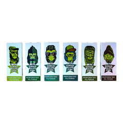 GORILLA ROLLING STARS 18 x 44 mm Mini Size Rolling Tips, Natural Organic Rolling White Tips, 50 Tips / Pack 25 Pack / Box