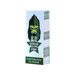 GORILLA ROLLING STARS 18 x 44 mm Mini Size Rolling Tips, Natural Organic Rolling White Tips, 50 Tips / Pack 25 Pack / Box