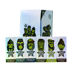 GORILLA ROLLING STARS 18 x 44 mm Mini Size Rolling Tips, Natural Organic Rolling White Tips, 50 Tips / Pack 25 Pack / Box