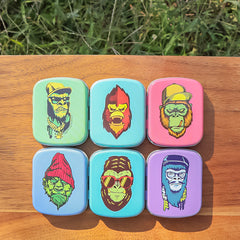 GORILLA ROLLING STARS Flip Smell Proof Metal Tin, 62 x 50 mm Metal Storage Case, Colorful Tinplate Storage Box, 48 PCS / Box