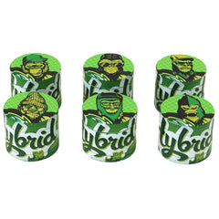 Gorilla Rolling Stars Green Zinc Alloy Tobacco Grinder, 4 Lay Ø 40 Metal Herb Grinder, Portable & Easy Clean Smoker Grinder, 6 PCS / Box