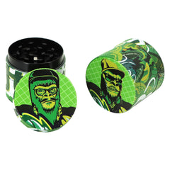 Gorilla Rolling Stars Green Zinc Alloy Tobacco Grinder, 4 Lay Ø 40 Metal Herb Grinder, Portable & Easy Clean Smoker Grinder, 6 PCS / Box