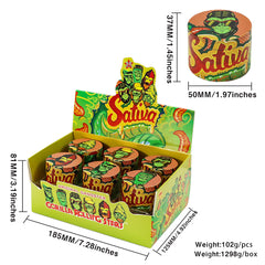Gorilla Rolling Stars Yellow Zinc Alloy Tobacco Grinder, 4 Lay Ø 50 Metal Herb Grinder, Portable & Easy Clean Smoker Grinder, 6 PCS / Box