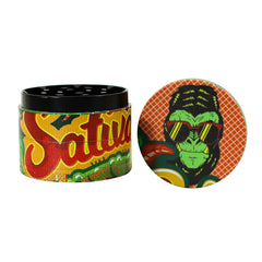 Gorilla Rolling Stars Yellow Zinc Alloy Tobacco Grinder, 4 Lay Ø 50 Metal Herb Grinder, Portable & Easy Clean Smoker Grinder, 6 PCS / Box