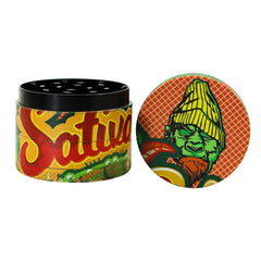 Gorilla Rolling Stars Yellow Zinc Alloy Tobacco Grinder, 4 Lay Ø 50 Metal Herb Grinder, Portable & Easy Clean Smoker Grinder, 6 PCS / Box