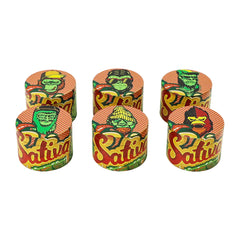 Gorilla Rolling Stars Yellow Zinc Alloy Tobacco Grinder, 4 Lay Ø 50 Metal Herb Grinder, Portable & Easy Clean Smoker Grinder, 6 PCS / Box