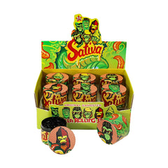 Gorilla Rolling Stars Yellow Zinc Alloy Tobacco Grinder, 4 Lay Ø 50 Metal Herb Grinder, Portable & Easy Clean Smoker Grinder, 6 PCS / Box