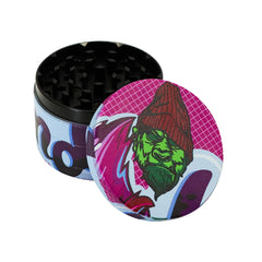 Gorilla Rolling Stars Purple Zinc Alloy Tobacco Grinder, 4 Lay Ø 63 Metal Herb Grinder, Portable & Easy Clean Smoker Grinder, 6 PCS / Box