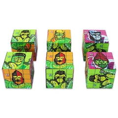 Gorilla Rolling Stars Cube Shape Biodegradable Plastic Tobacco Grinder, 4 Lay Ø 59 Plastic Herb Grinder, Portable & Easy Clean Smoker Grinder, 6 PCS / Box