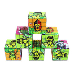 Gorilla Rolling Stars Cube Shape Biodegradable Plastic Tobacco Grinder, 4 Lay Ø 59 Plastic Herb Grinder, Portable & Easy Clean Smoker Grinder, 6 PCS / Box