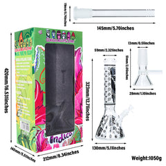 GORILLA ROLLING STARS Glass Bong Kit, Shatter Resistant & Portable Glass Bong, Glass Cigarette Holder